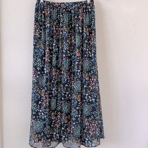 Vintage cottage core floral plus size skirt 2X